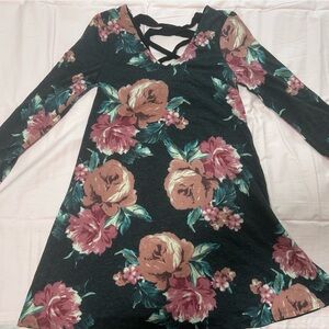 Floral Dress with Tie Back